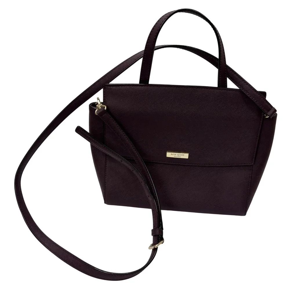 Kate Spade New York Cedar Street Maise Saffiano‎ Leather Crossbody Bag Burgundy
